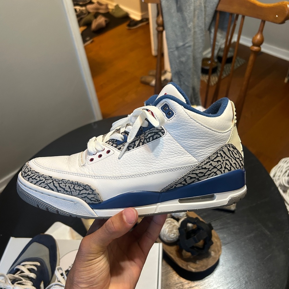 White and Blue Sneakers with Elephant Print